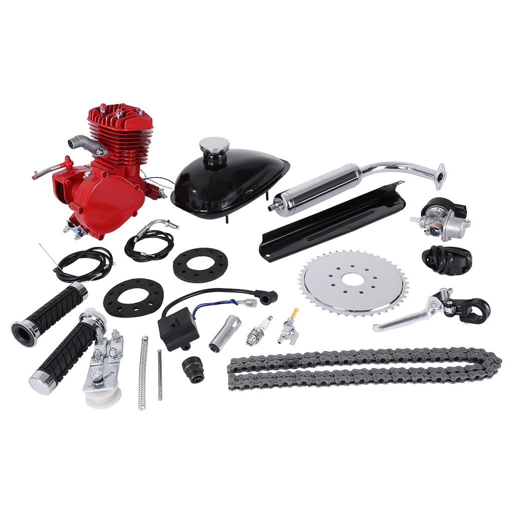 Details about   New Red 80CC 2 Cycle Gas Motor Motorized Engine Bike Bicycle Moped Scooter Kit* 