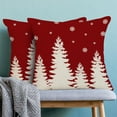thumbnail image 2 of Christmas Pillow Covers 20x20 Inch Set of 2 Red Cream Christmas Tree Snowflakes Decor Throw Pillows Winter Xmas Holiday Outdoor Cushion Cases for Couch Bed Decorations, 2 of 6