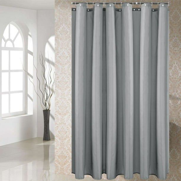 Cawbing Bath Curtain Waterproof Shower, Solid Color Shower Curtains