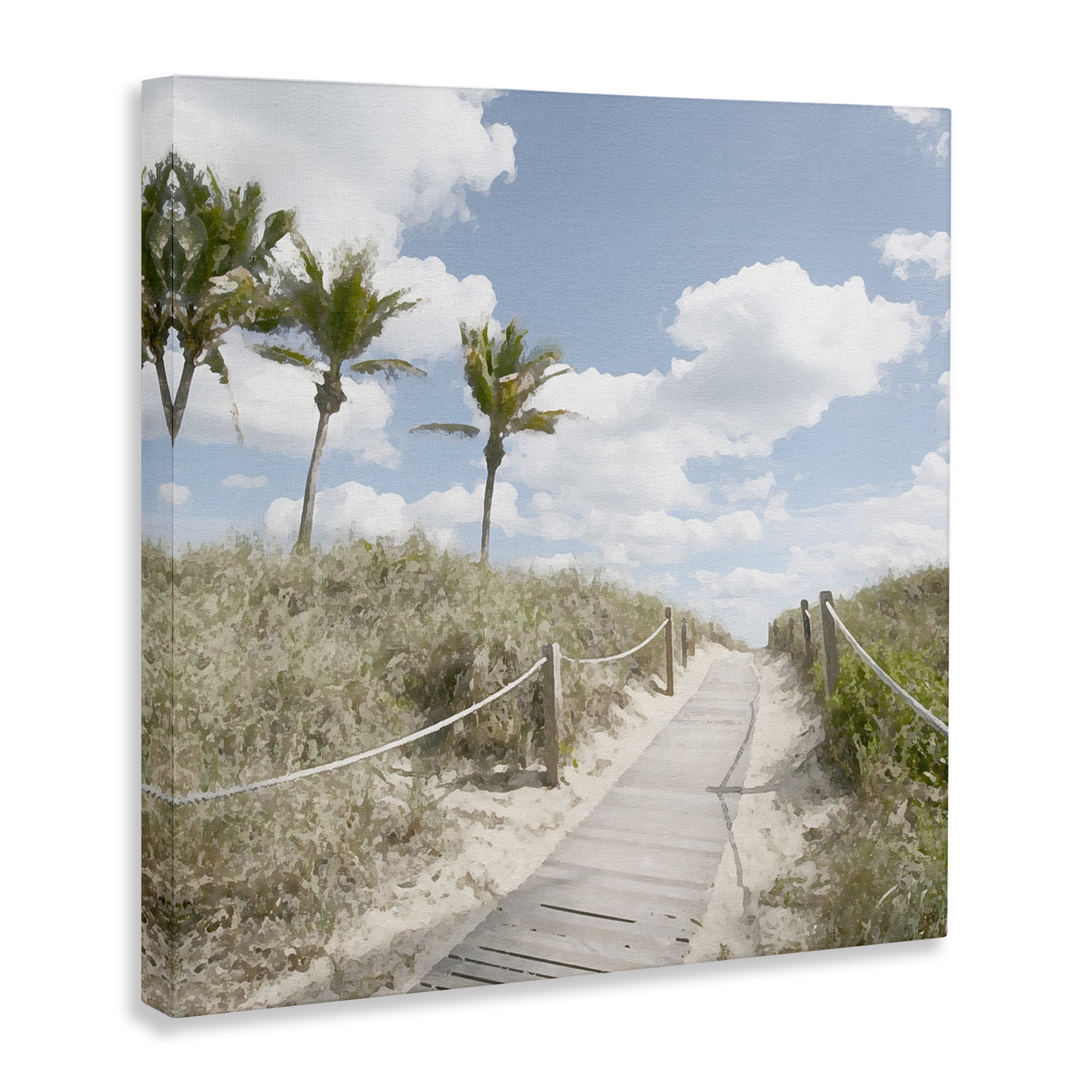 Stupell Industries Stroll In Dunes Landscape Landscape Painting Gallery Wrapped Canvas Art Print Wall Art, 24 x 24