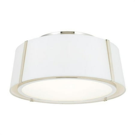 

Sinclair Pines Three Light Flush Mount in Traditional and Contemporary Style 18 inches Wide By 8 inches High-Polished Nickel Finish Bailey Street Home