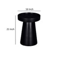 thumbnail image 5 of Side End Table- 16 Inch Raised Edge Round Top- Flared Base- Black Wood, 5 of 5