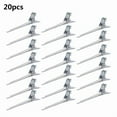 thumbnail image 2 of (A pack of 20) multi-color aluminum clips, special makeup clips, hairdressing clips, styling partitions, beauty salon tools-bright silver, 2 of 10