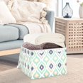 thumbnail image 5 of 40L Lidded Home Storage Bins Foldable Storage Box with Handle for Home Bedroom Closet, Light-colored Tie-dye Printed, 5 of 7