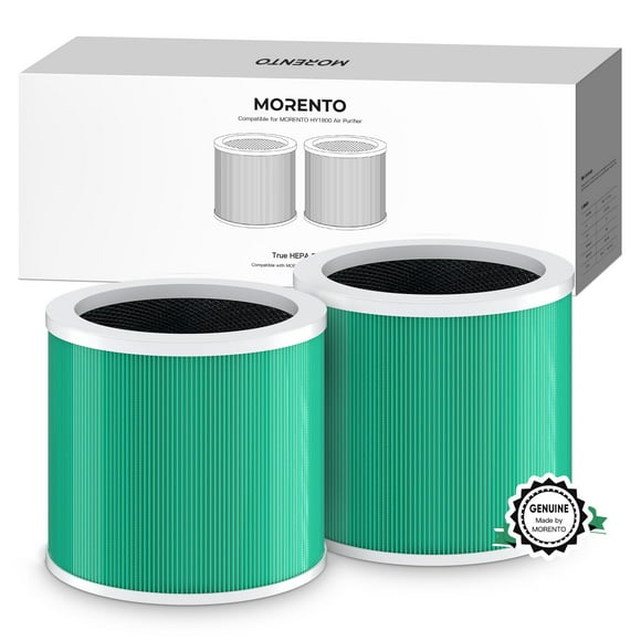 Filtro de repuesto para purificador de aire MORENTO HY1800 True HEPA, paquete de 2