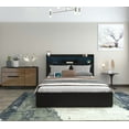 thumbnail image 5 of LUMAMIN Full Bed Frame with 6 Storage Drawers, LED Headboard & Charging Station, Noise Free Heavy Duty Platform Bed, Metal Slats, No Box Spring Needed, Black, 5 of 9