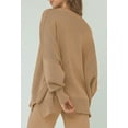 thumbnail image 6 of Pink Queen 2 Piece Sweater Sets for Women Loose Long Knit Pullover and Pants Brown M, 6 of 7