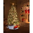 thumbnail image 5 of Blue Spring Floral Easter Christmas Tree Skirt 48 Inches Large Christmas Skirt Tree, Watercolor Bunny Botanical Tree Skirt Christmas Decorations for Fireplace Party Holidays Indoor Outdoor, 5 of 7