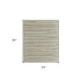 thumbnail image 3 of HomeRoots 566566 2 x 3 ft. Wool Striped Hand Woven Rectangle Area Rug, White & Tan, 3 of 3