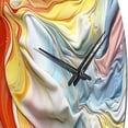 thumbnail image 5 of Designart "Layers Of Emotion Orange Blue Expression" Abstract Oversized Wall Clock, 5 of 5