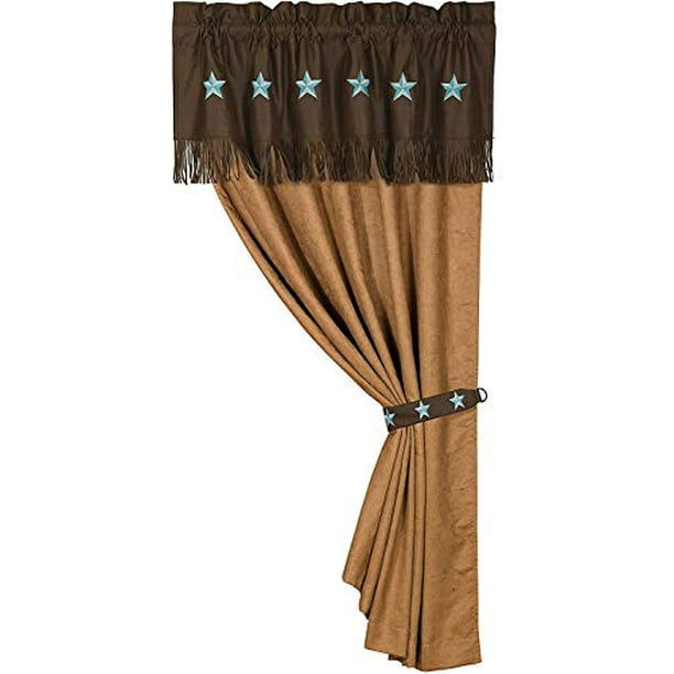Faux Suede Single Panel Curtain, Faux Leather Curtains Brown
