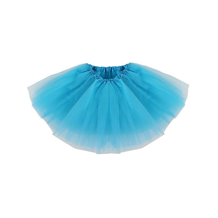 Simplicity Baby Classic Elastic 5 Layer Tulle Tutu Skirt Pettiskirt,Peacock Blue