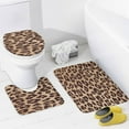 thumbnail image 4 of Leopard Print Shower Curtain Waterproof Bathroom Curtain Set with Hooks Home Decor Bathroom Curtains 4pcs, 4 of 6