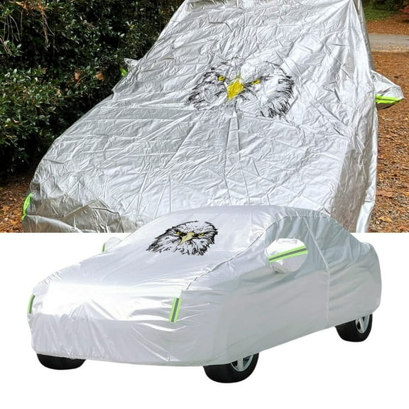 Nilight Waterproof SUV Car Cover All Weather Snowproof UV Protection Windproof Outdoor Full car Cover,Oxford Material Door Shape Zipper Design Universal Fit for SUV Length 183 to 190inch