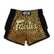 thumbnail image 1 of Pantalones cortos de boxeo para muay thai Fairtex BS1709, piel de leopardo, talla pequeña, 1 of 9