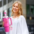 thumbnail image 3 of xianyou-Cup Accessories Set for Stanley Cup 30oz 40oz tumbler with handle, Including Silicone Straw Topper Cover Cap, Handle Charm, Initials Sticker Fuchsia (G), 3 of 4