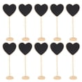 thumbnail image 1 of SHISUYAN 10Pcs Heart Shaped Blackboard Sign Wood Mini Chalkboard Signs Message Board Signs, 1 of 8