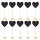 thumbnail image 1 of EeaseMX 10 mini letreros de pizarra de madera con forma de corazón para mensajes., 1 of 7