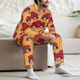 thumbnail image 7 of Lsque Red Cars Pattern Long Sleeve Pajama Set for Men - Soft 2-Piece Sleepwear and Loungewear Set with Pockets, Comfy Nightwear-Large, 7 of 7
