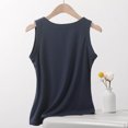 thumbnail image 5 of Oversized Women Crew Neck Tank Tops Knitted Rib Camisole Casual Solid Color Tops Loose Fit Basic Tanks Breathable Comfy Camis Summer Classic Sleeveless Tops (XL-5XL), 5 of 5