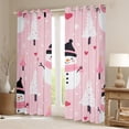 thumbnail image 6 of Manfei Christmas Snowman Child Black Out Curtains, Rustic Farmhouse Tree Curtains Pack of 2 (42x63 Each), Kawaii Love Heart Bedroom Curtains, Curtains and Drapes Decor, 6 of 6