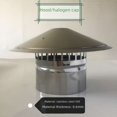 thumbnail image 3 of Tapa de chimenea para techo, de PVC, resistente al viento y a la lluvia, de acero inoxidable 430, 0,6 mm de espesor, 3 of 4
