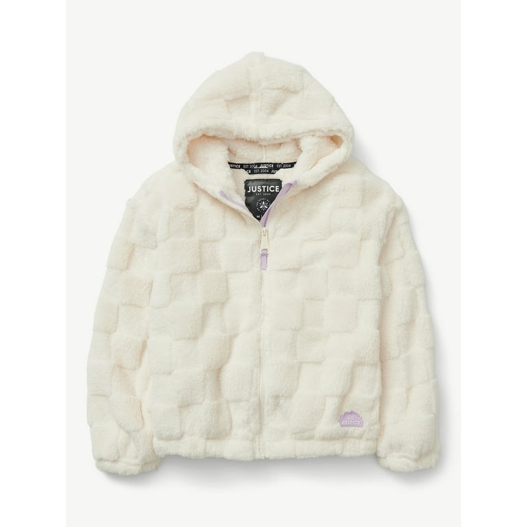 Justice Girls Full Zip Plush Jacket Sizes XS XL Walmart