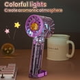 thumbnail image 5 of WKSCLPAI Handheld Fan Transparent USB High Airflow Quiet Operation Colorful Lights Portable for Outdoor Beach Travel Party, 5 of 8