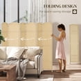thumbnail image 4 of HOMCOM Room Divider, 6 Panel Folding Privacy Screen, 5.6' Tall Freestanding Partition for Home Office, Bedroom, Beige, 4 of 9