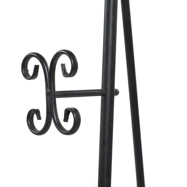 Traditional Tall Black Metal Easel, 65 x 21 x 1
