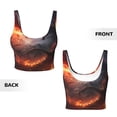 thumbnail image 3 of Sikiie Fire Sky Dragon Print Strappy Sports Bra for Women Padded Push Up Sports Bra Athletic Running Sports Bra Workout Bra Yoga Bra, 3 of 5
