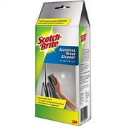 Scotch-Brite Stainless Cleaner Starter Kit, 1 Cook Top Cleaner Handle and 6 Pre-Moistened Pads
