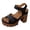 Black, variant on Platform Sandals for Women Retro Non Slip Chunky Heels Summer Block High Heeled Slides Fashionable Comfortable Water Droplet Hollow out Footwear Red Size 9