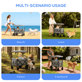 thumbnail image 5 of SaveJoy 3-in-1 Stroller Wagon for 2 Kids, Collapsible Toddler Wagon with Removable Canopy, 5-Point Harness and All-Terrain Wheels, 5 of 8