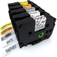thumbnail image 1 of Ruban Cassette Compatible Pour Brother P-Touch Tze-231 Tze231 12mm Laminé Recharge Etiqueteuse Orange Jaune Blanc Transparent Argent - Pour Brother Ptouch 1000 1010 H100 1280 2730-Noir Sur, 1 of 6