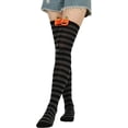 thumbnail image 5 of LINLIN 5 Pairs Womens Knee High Socks stretchy striped Stocking Thigh High Socks, 5 of 7