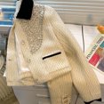 thumbnail image 2 of Chaqueta de lentejuelas de alta calidad para mujer, abrigo elegante de cuentas de industria pesada, abrigo corto exquisito y elegante, prendas de vestir exteriores, 2 of 5