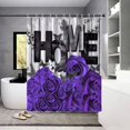 thumbnail image 3 of FOCUSNORM Jolis Rideaux de Douche pour Salle de Bain Imprimé de Lettres Motif Rose Transparence Forte Rideau de Douche Mode, 3 of 6