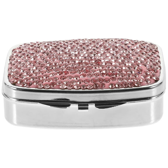 Metal Pill Box Outdoor Carry Case Small Medicine Container Vitamin Holder for Purse