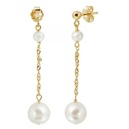 Foreli Freshwater Pearl 14K White Gold Earrings