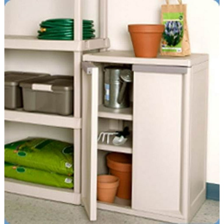 Sterilite 4 Shelf Cabinet, Heavy Duty And Easy To Assemble Plastic