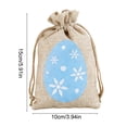 thumbnail image 3 of JeashCHAT Easter Drawstring Gift Bags, Easter Candy Bag, Easter Egg/Carrot Patterned Treat Bags, Small Gift Pouch for Easter Party Favors, 3.94" x 5.91", 3 of 6