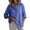 Blue, variant on Womens Blouses Women Loose Lapel Mid-Length Cotton Linen Open Front Cardigan Shirt, Breathable Cool Casual Outer Blouse Summer Daily Office Pink M
