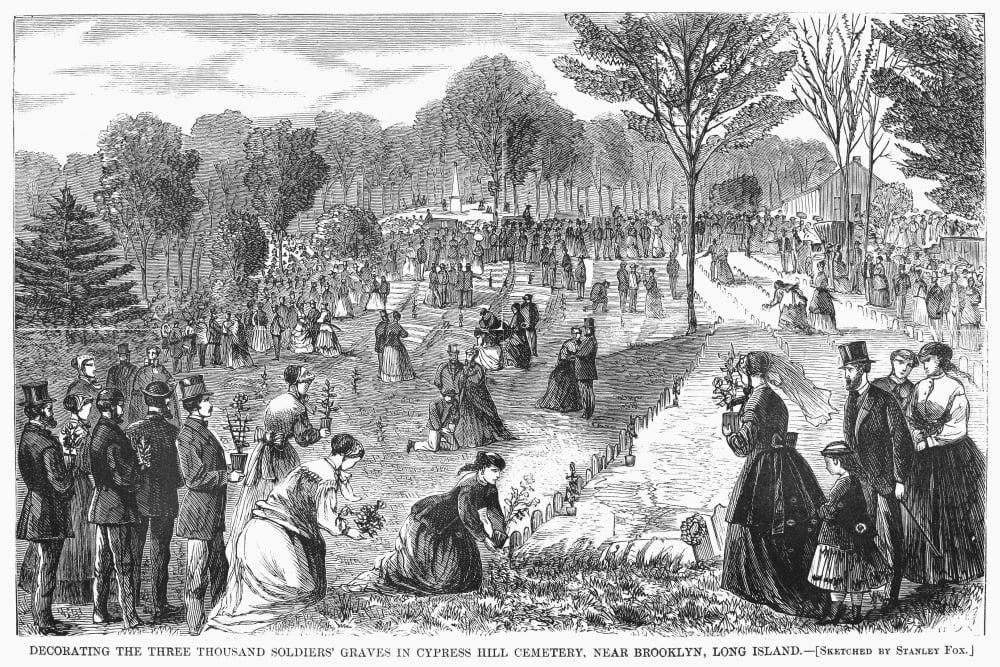 Memorial Day 1868 Ndecorating Civil War Soldiers Graves In Cypress