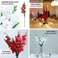 thumbnail image 4 of Efavormart 3 Bushes - 36" Red Gladiolus Flower Spray, Long Stem Artificial Flowers - Perfect for Wedding Ceremonies, Event, Banquet, and Decorations - Ideal for Bridal Bouquet, Metal Floor, 4 of 11