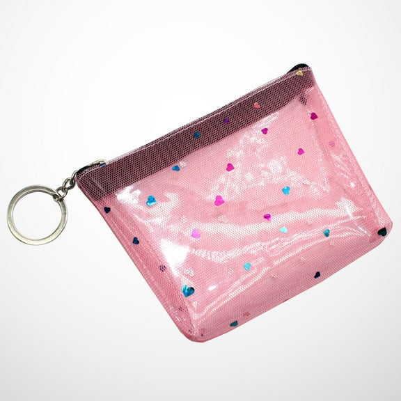 ETHZZLE Mini Coin Purse Zipper Design for Safety Heart Shaped 1Set for Work