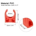 thumbnail image 2 of Unique Bargains PVC Pinces Clips, 50 Pack Adapté pour 16mm (5/8 ') OD Support de Cintre de Tuyau, Rouge, 2 of 6