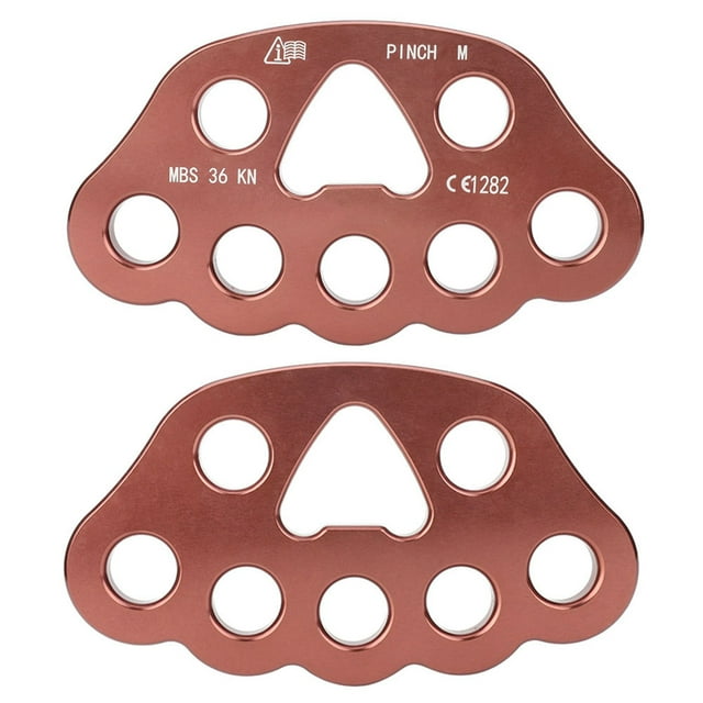 Placa de aparejo de escalada KN, placa de aparejo de perno de escalada con 8 orificios para exteriores, placa de aparejo de escalada en roca, estética elegante