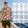 thumbnail image 6 of SEANATIVE Men's Performance Fishing Shirt Sun Protection Long Sleeve Shirt Soft Lightweight Breathable Neck Gaiter Hoodie for Summer Outdoor Fishing, 3XL, Star Print, 6 of 7