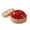 Red, variant on Cute Glitter Dumpling Shaped Desk Decor with Mini Bamboo Steamer Basket, Red Kawaii Ornaments for Home & Office Aesthetic Desk Setup, 1 Count